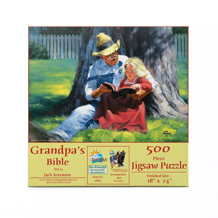 Sunsout Grandpa'S Bible 500 Pc Jigsaw Puzzle 16834