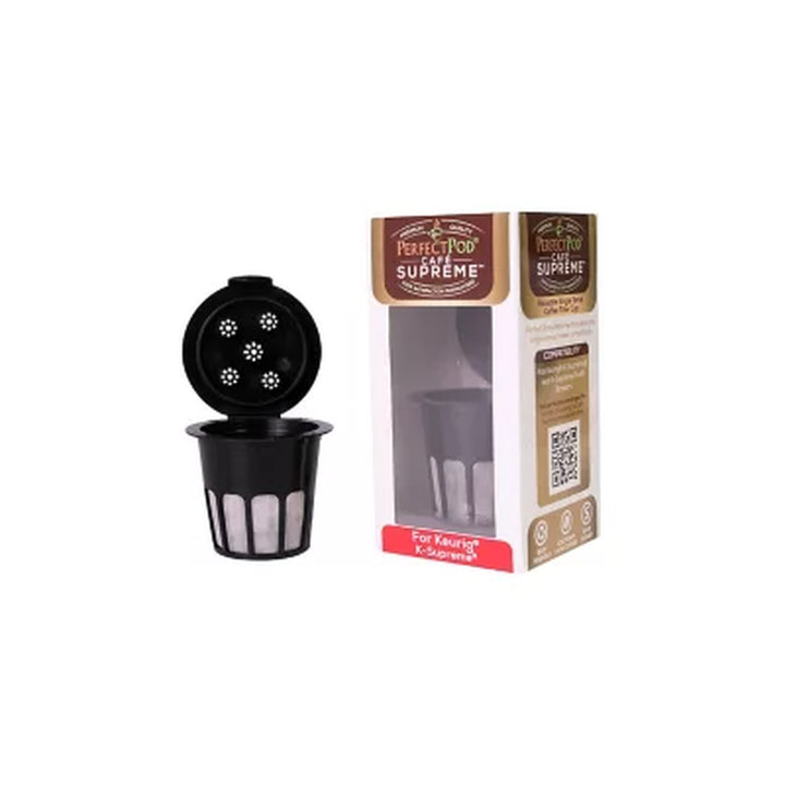 Perfect Pod Cafe Supreme K-Cup Format Reusable Permanent Filter Capsule, 2Ct