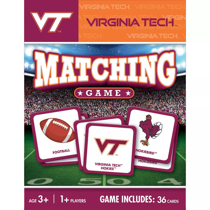 Masterpieces Officially Licensed NCAA Virginia Tech Hokies Matching Game for Kids and Families.