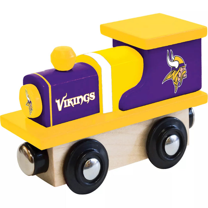 Masterpieces Officially Licensed NFL Minnesota Vikings Wooden Toy Train Engine for Kids.