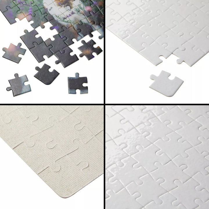 Bright Creations 20 Sets Blank Sublimation Puzzles for DIY Crafts, A5 48-Piece Jigsaws for Heat Press Thermal Transfer