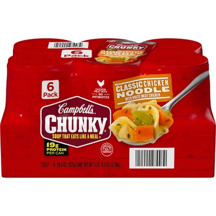 Campbell'S Chunky Classic Chicken Noodle Soup (18.6 Oz., 6 Pk.)