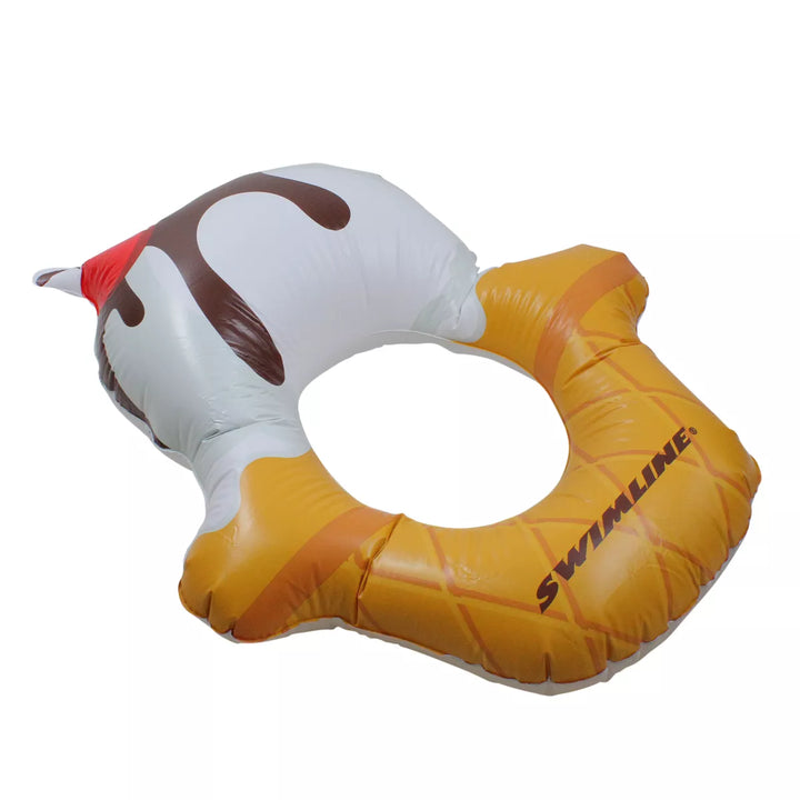 Swimline 46" Inflatable Ice Cream Children'S 1-Person Swimming Pool Ring Float - Brown/White