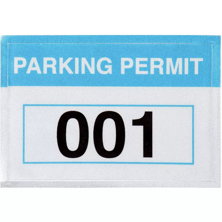 Juvale 100-Pack 1-100 Reflective Sequentially Numbered Parking Permit Stickers (2 X 3 In)