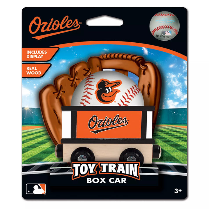 Masterpieces Wood Train Box Car - MLB Baltimore Orioles.