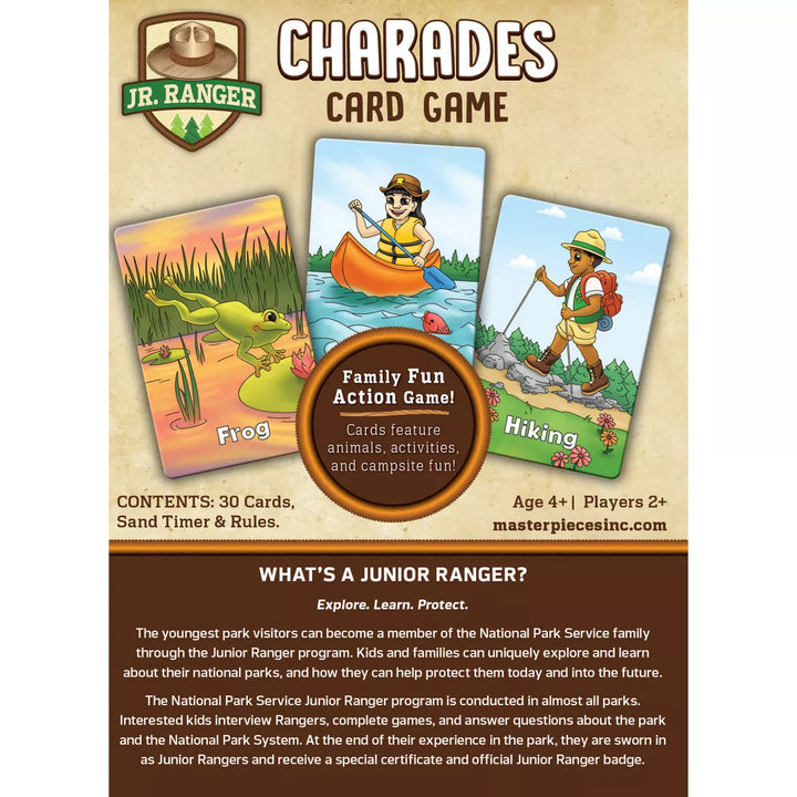 Masterpieces Kids Games - National Parks Jr Ranger - Charades Card Game.