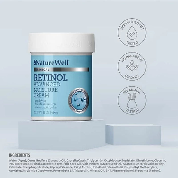 Naturewell Clinical Retinol Advanced Moisture Cream, 16 Oz.