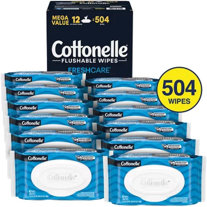 Cottonelle Flushable Wet Wipes, 504 Ct.