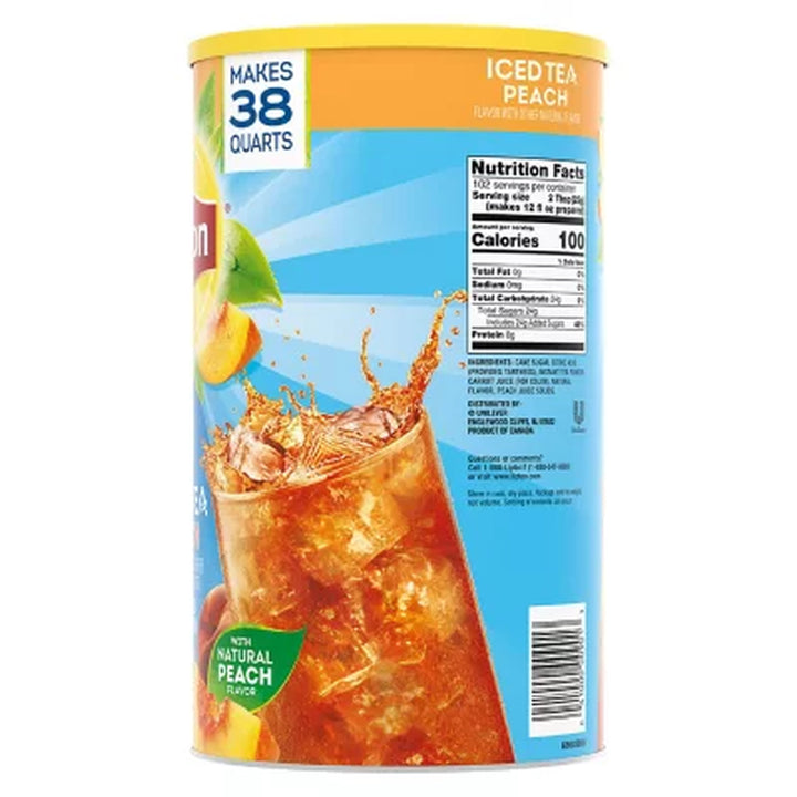 Lipton Sweetened Iced Tea Mix, Peach 89.8 Oz.