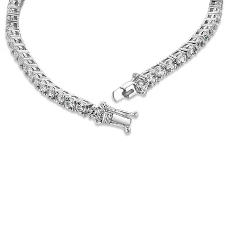 Created Gemstone Tennis Bracelet in Sterling Silver