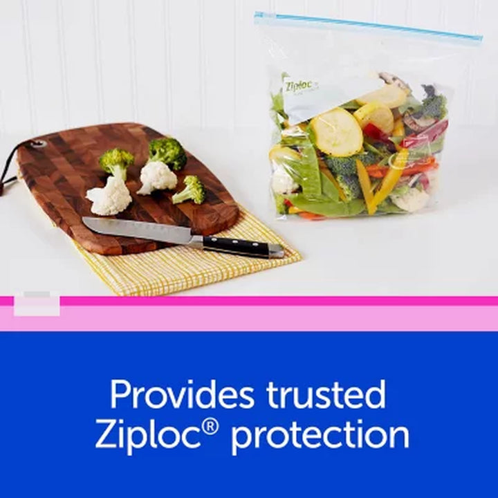 Ziploc Slider Freezer Gallon & Quart Bags with Power Shield Technology, 104 Ct.