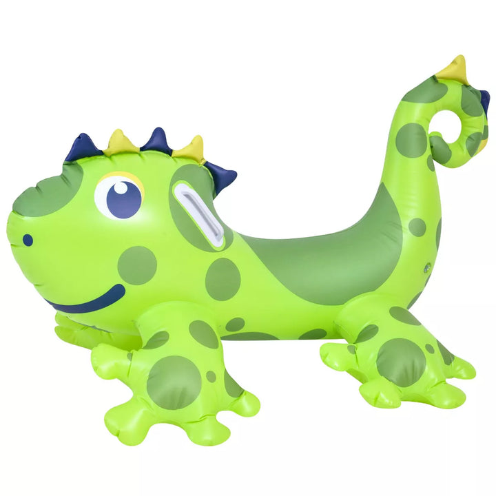 Pool Central Inflatable Spotted Dinosaur Ride-On Pool Float - 46.5" - Green