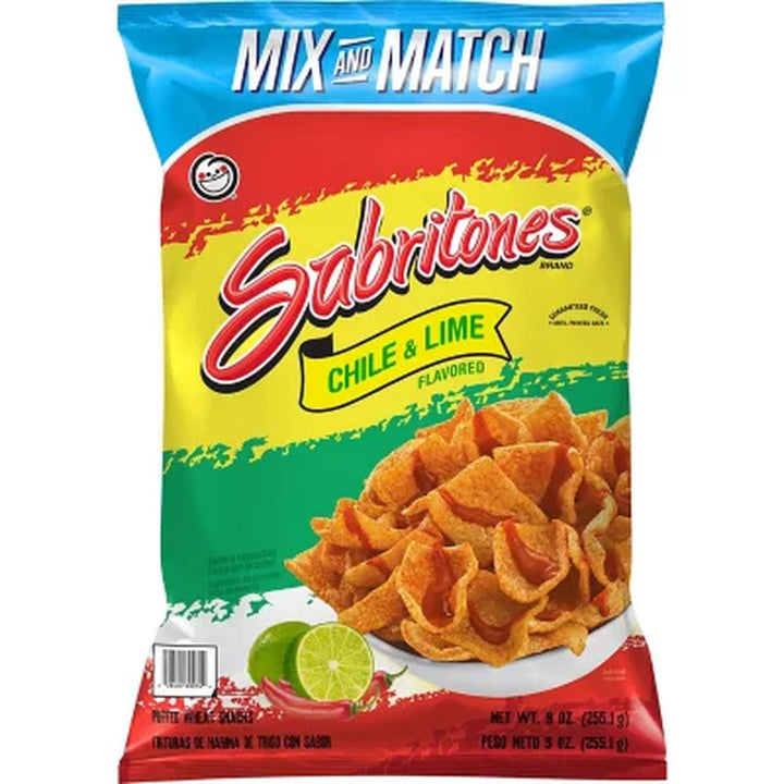 Sabritones Chile & Lime Flavored Puffed Wheat Snacks 9 Oz.