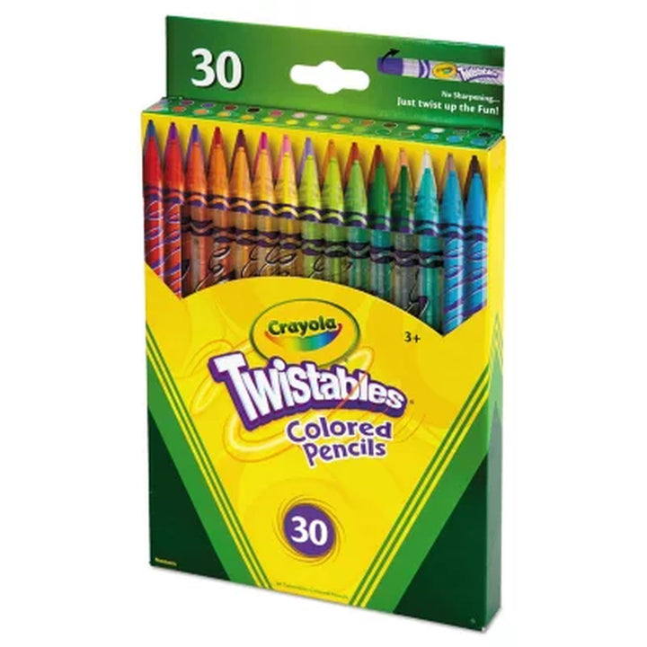 Crayola Twistables Colored Pencils, 30 Assorted Colors/Pack