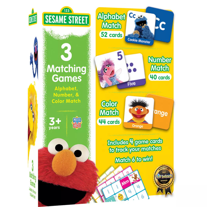 Masterpieces Kids Games - Sesame Street Set of 3 Matching Games.