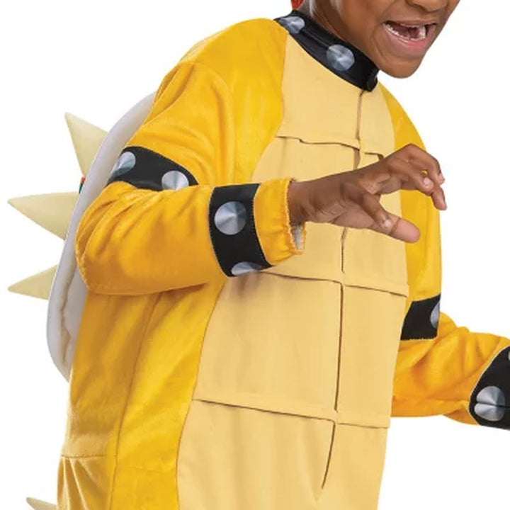 Nintendo Super Mario Bros. Bowser Kids Hooded Jumpsuit Costume