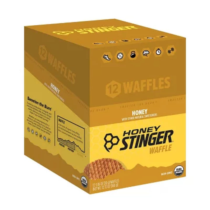 Honey Stinger Organic Energy Waffle Box Pack, Honey 12 Ct.