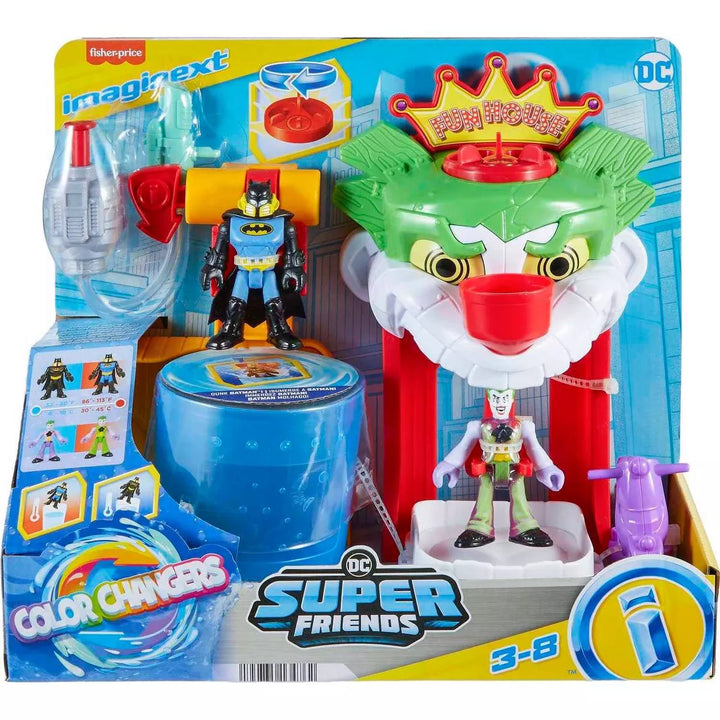 Fisher-Price Imaginext DC Super Friends the Joker Funhouse Playset with Color Changing Action