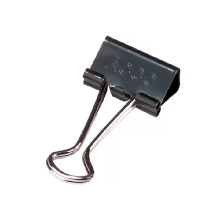 ACCO Binder Clips, Small, Black/Silver, 12 Count