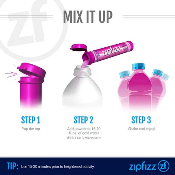 Zipfizz Energy Drink Mix, Berry 20 Ct.