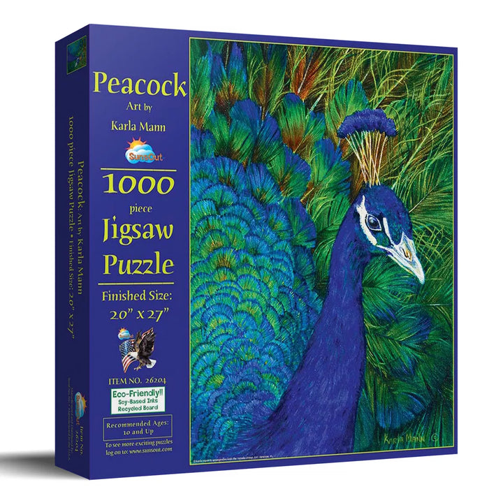 Sunsout Peacock 1000 Pc Jigsaw Puzzle 26204