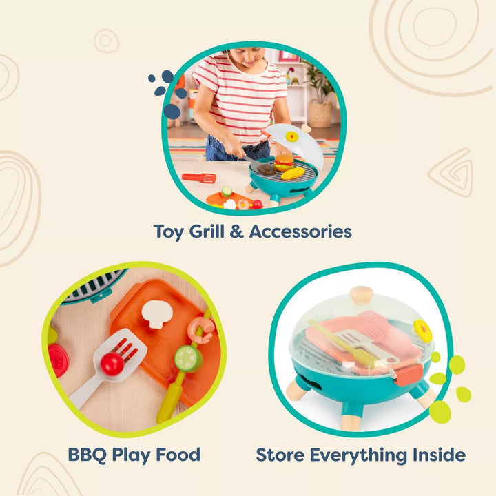 B. Toys Toy Grill & Play Food - Mini Chef - BBQ Grill Playset