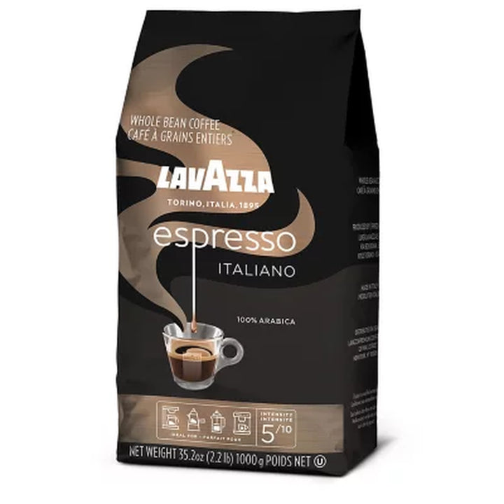 Lavazza Medium Roast Whole Bean Coffee, Caffe Espresso(35.2 Oz.)