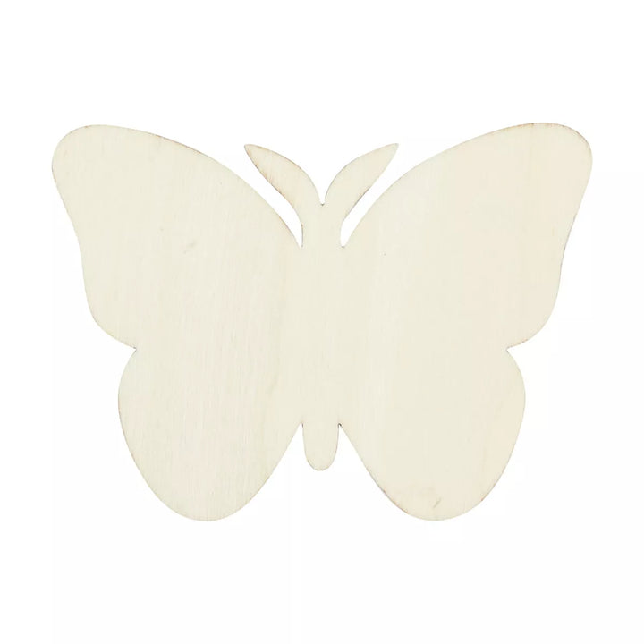 Juvale 24 Pack Unfinished Wood Butterfly Cutouts for Crafts, 2.5Mm DIY Wooden Butterflies Slice Pieces, 3.7 X 2.7 Inches