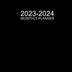 2023-2024 Monthly Planner: Black Cover - Two Year Appointment Book with Holidays (January 2023 to December 2024)