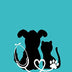 Notebook: Veterinarian, Vet Tech, Veterinary Office Staff College Ruled Lined Notes Journal - Dog and Cat with Paw Print Stethoscope