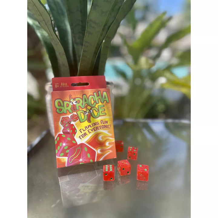 TDC Games Sriracha Dice Game - Flaming Fun for Everyone, Great for Party Favors, Family Games, Stocking Stuffer, Bar Games, Travel Games