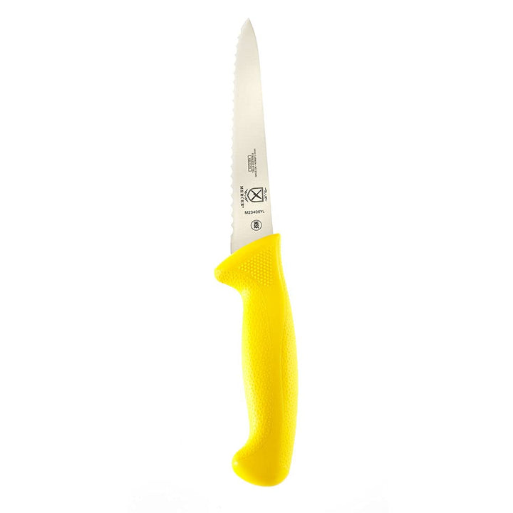 Mercer Culinary M23406YL Millennia Colors Yellow Handle, 6" Wavy Edge, Utility Knife