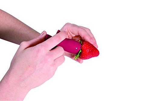 Chef'n StemGem Strawberry Huller, 3.5", Red/Green 3.5"