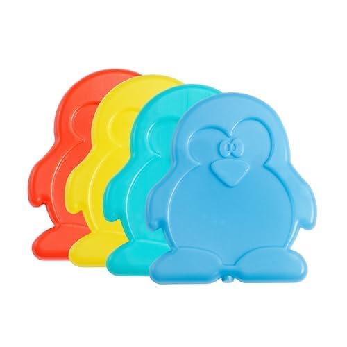 Fit & Fresh Cool Coolers Kids Lunch Box Ice Packs, Slim Ice Packs for Lunch Bags, Lunch Ice Packs Reusable-Multicolored 8 Pack Penguin Penguin, 8 PK