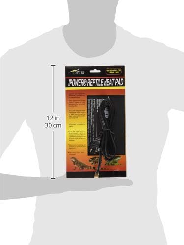 iPower Reptile Heat Pad 4W/8W/16W/24W Under Tank Terrarium Warmer Heating Mat and Digital Thermostat Controller for Turtles Lizards Frogs and Other Small Animals, Multi Sizes 6" x 8" Black/Heat Pad + Thermometer