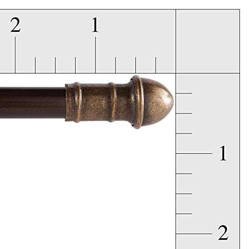 28-48 in. Adjustable Petite Café Curtain Rod, 2-Pack, 7/16 in. Diameter, Bronze 28-48"