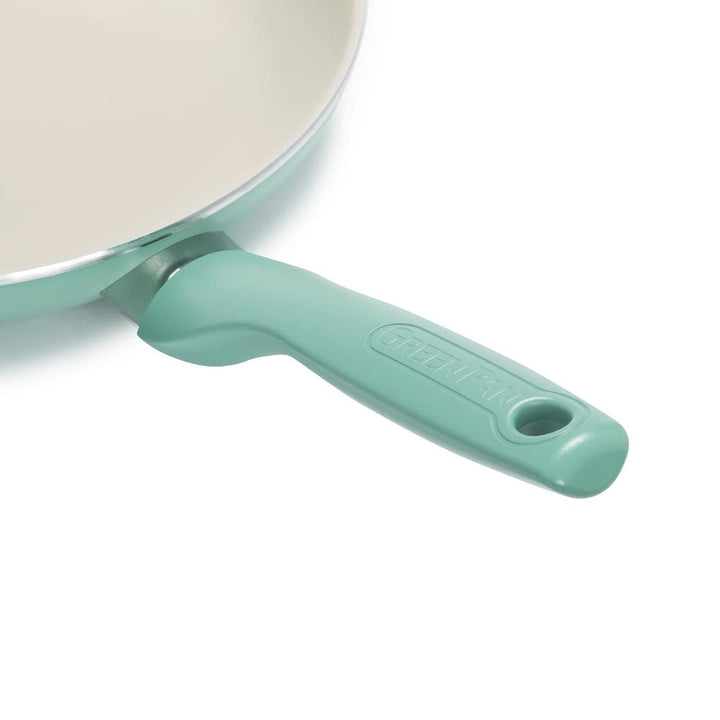 GreenPan Rio Healthy Ceramic Nonstick 10" Frying Pan Skillet, PFAS-Free, Dishwasher Safe, Turquoise