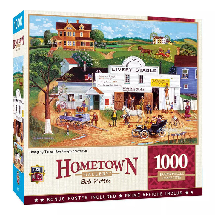 Masterpieces Inc Hometown Gallery Changing Times 1000 Piece Jigsaw Puzzle