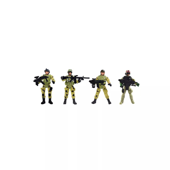 Ready! Set! Play! Link Special Force Army SWAT Soldiers Action Figures with Tool and Accessories - Pack of 12