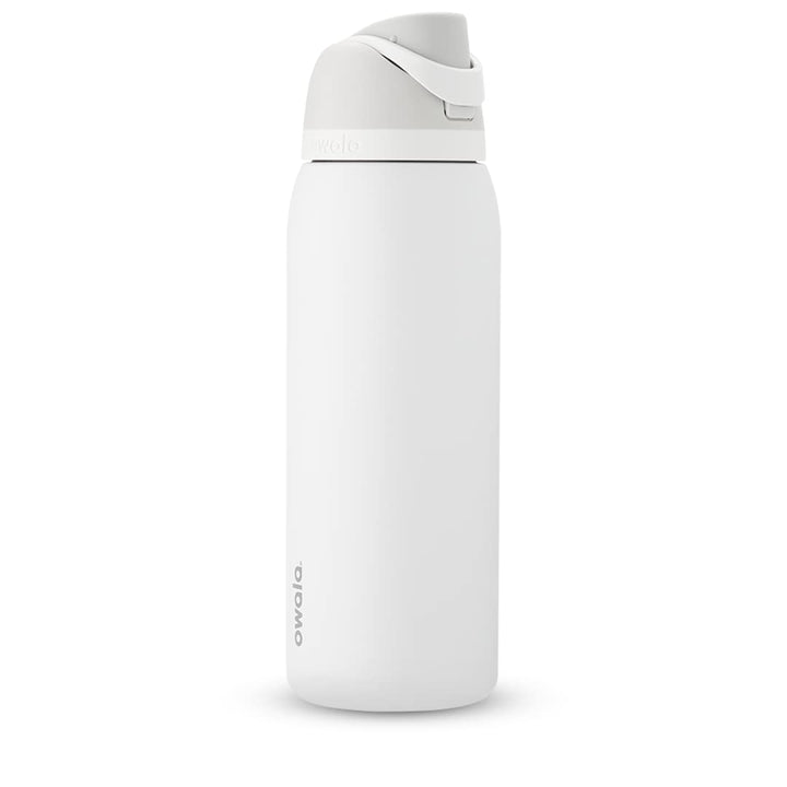 Owala FreeSip Insulated Stainless Steel Water Bottle with Straw for Sports and Travel, BPA-Free, 40-oz, Shy Marshmallow 40 oz