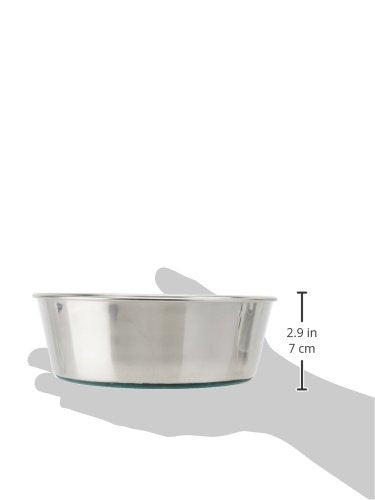 Van Ness Pets Small Lightweight Stainless Steel Dog Bowl, 16 OZ Food And Water Dish 16 OZ.