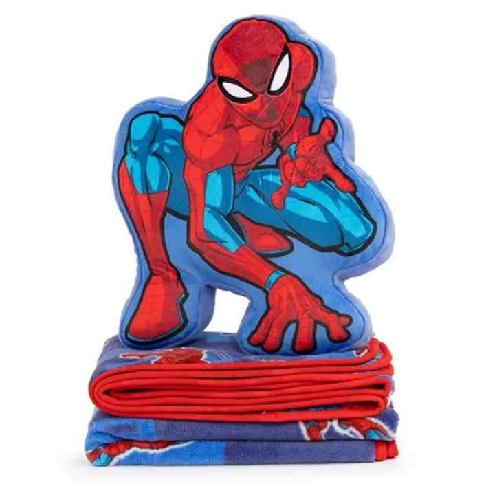 Marvel Spiderman Licensed Pillow and Throw Set, 40" X 50"