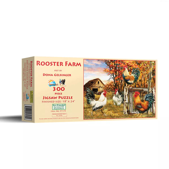 Sunsout Rooster Farm 300 Pc Jigsaw Puzzle 57179