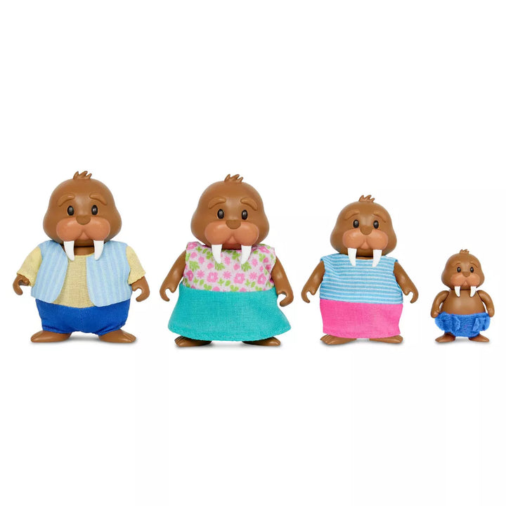Li'L Woodzeez Tuskaroo Walrus Family Small Figurine Set