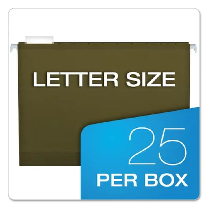 Pendaflex 2&Rdquo; Reinforced Extra Capacity Hanging Folders, Standard Green Letter, 25 Ct.