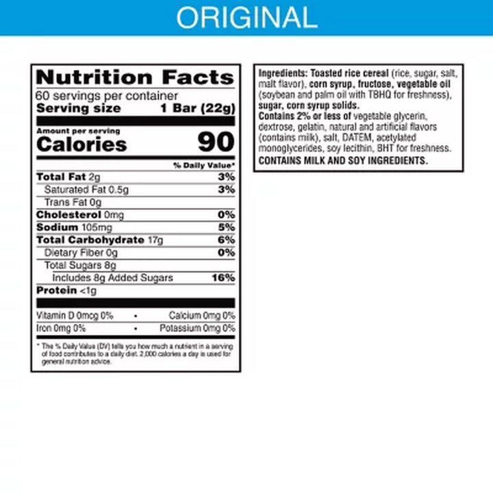 Rice Krispies Treats, 0.8 Oz., 60 Ct.