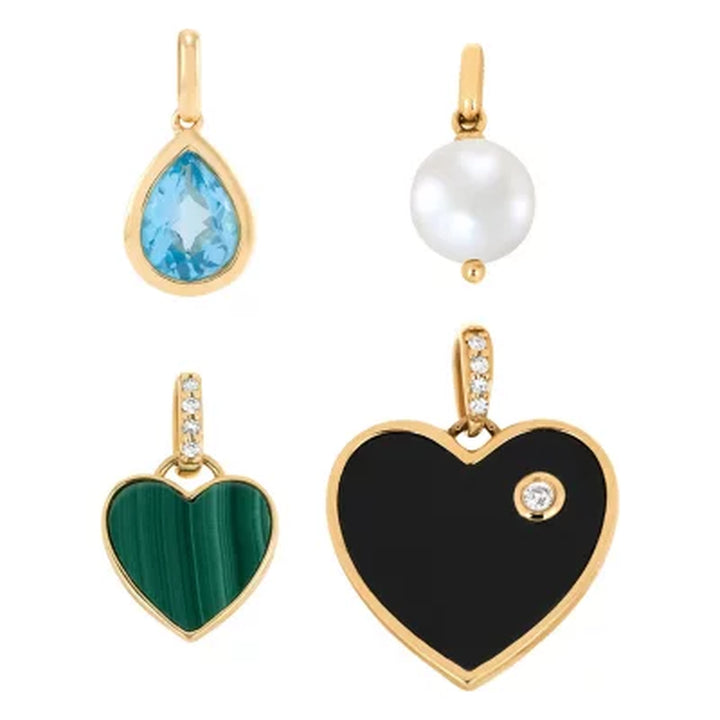 Statements & Symbols 14K Gold & Gemstone Pendant Charms