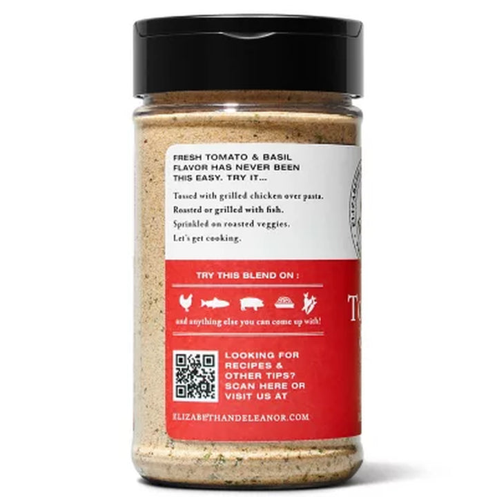 Elizabeth & Eleanor Tomato Basil Garlic Premium Seasoning 8.6 Oz.