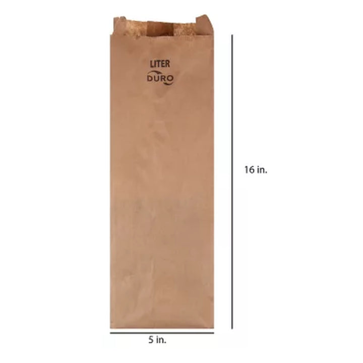 Duro Bag Litre Liquor Kraft Bags (500 Ct.)