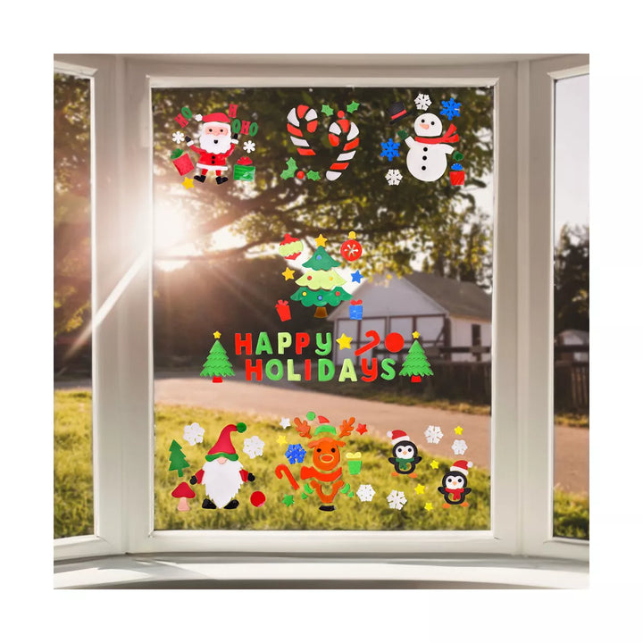 Fun Little Toys 8 PCS Christmas Window Gel Clings